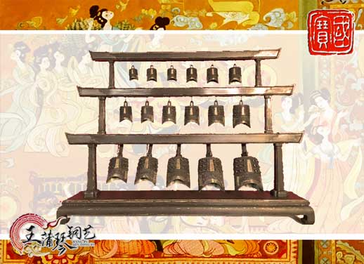 山東客戶定制17件古編鐘，迎賓編鐘古樂