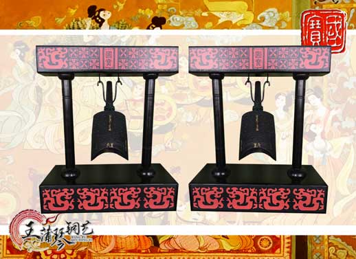 單件編鐘工藝品、外賓禮品、中國(guó)青銅編鐘